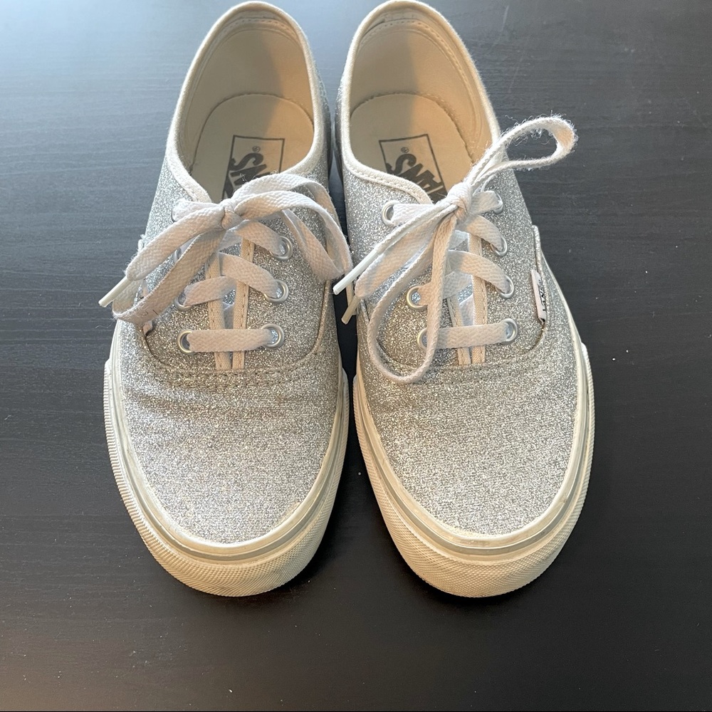 Silver Glitter Vans